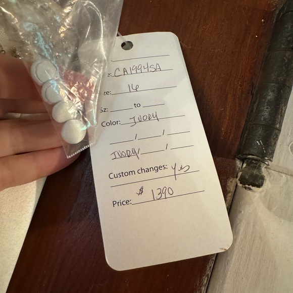 Casablanca Bridal style 1994 strapless wedding dress size 16 street size 12-14 - Picture 10 of 10